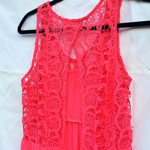 Others follow large pink Maxi Dress